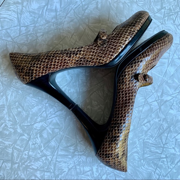 Anne Klein Faux Snakeskin Wilhelm Heels 8.5 - Picture 5 of 8